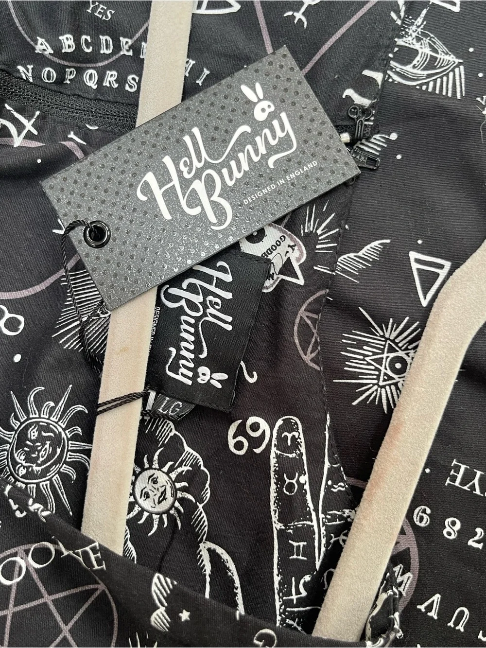 Hell Bunny Hello Goodbye Print Cotton Dress